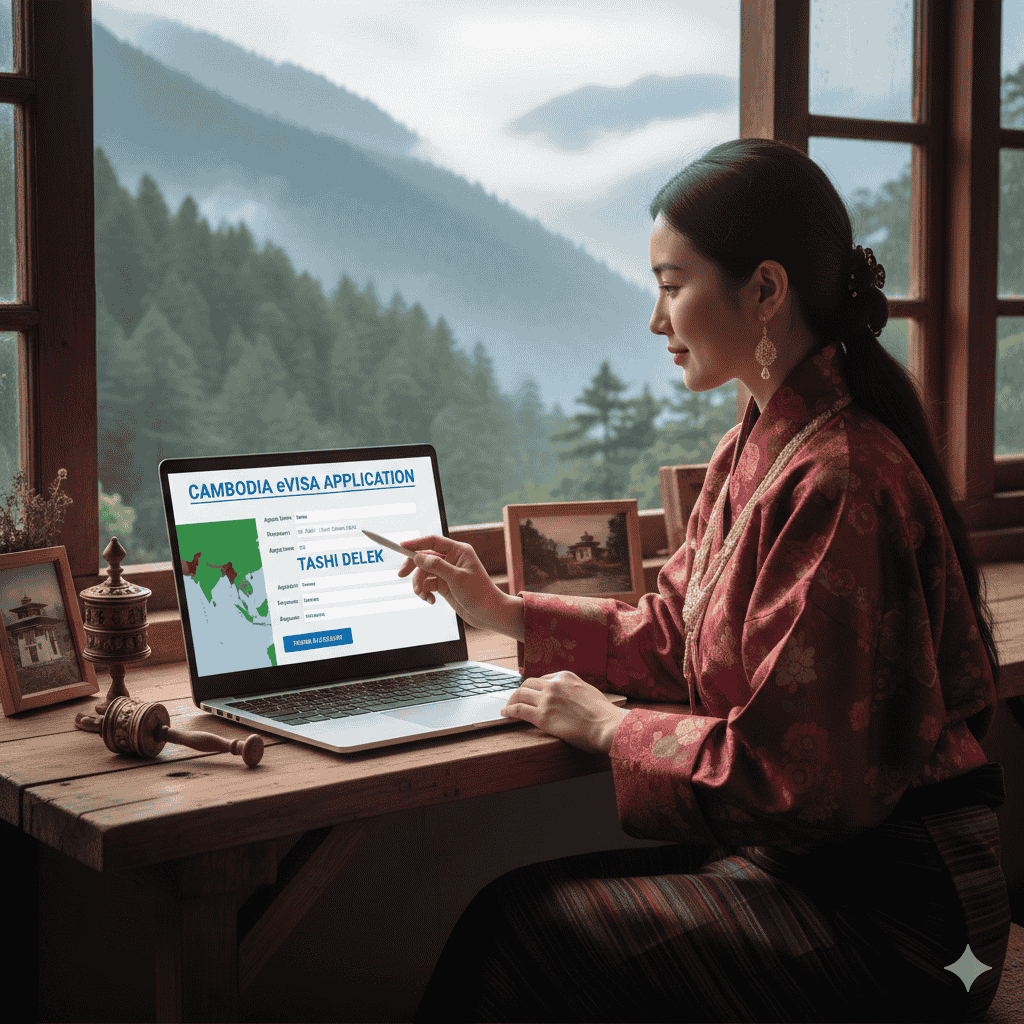 Apply Cambodia eVisa from Bhutan
