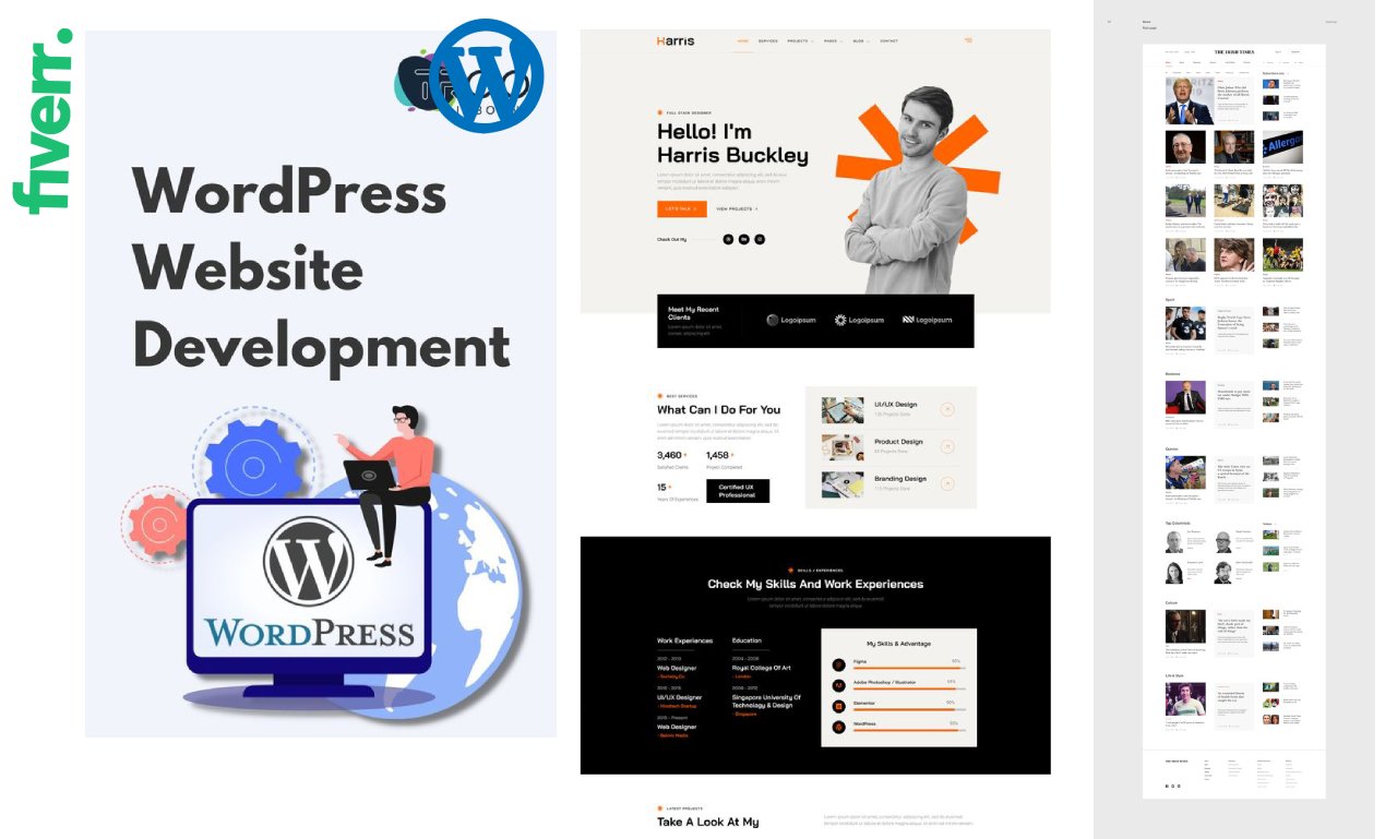 I will build responsive wordpress website design