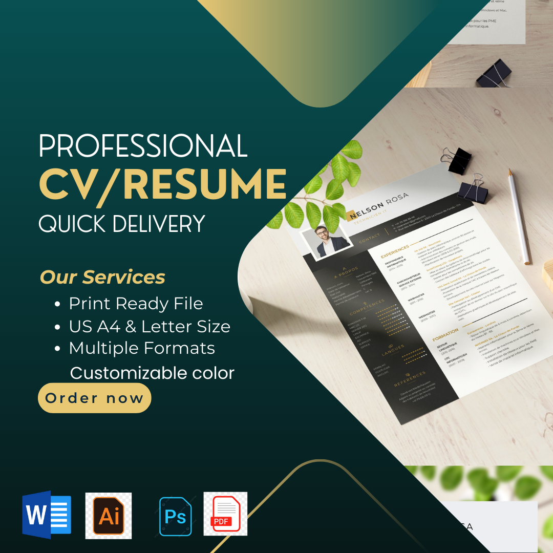 I will design resume and rewrite your cv as a professional CV maker