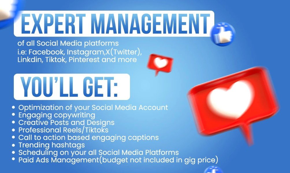 I will create and set up facebook business page, instagram, and all social media
