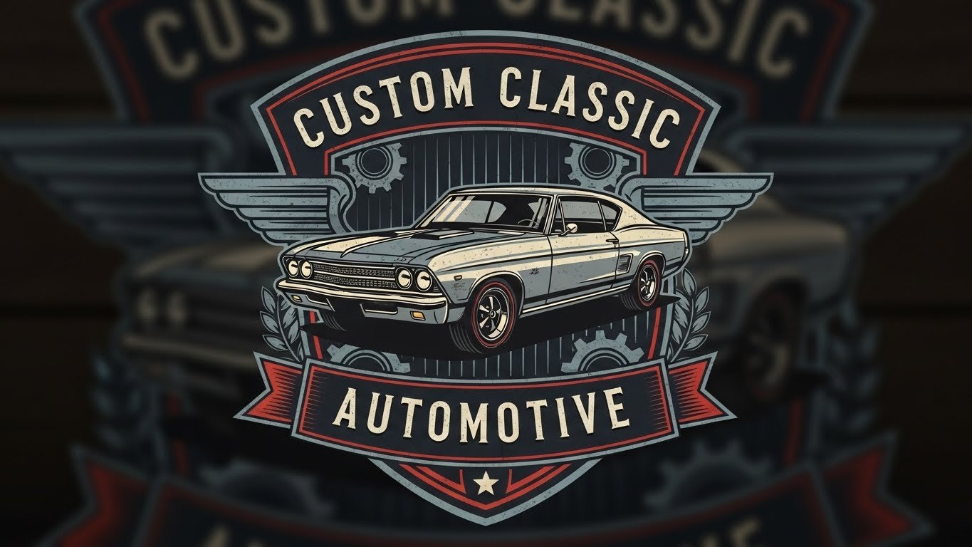 I well Vintage Automotive & Car Logo Design Custom Classic Car Branding