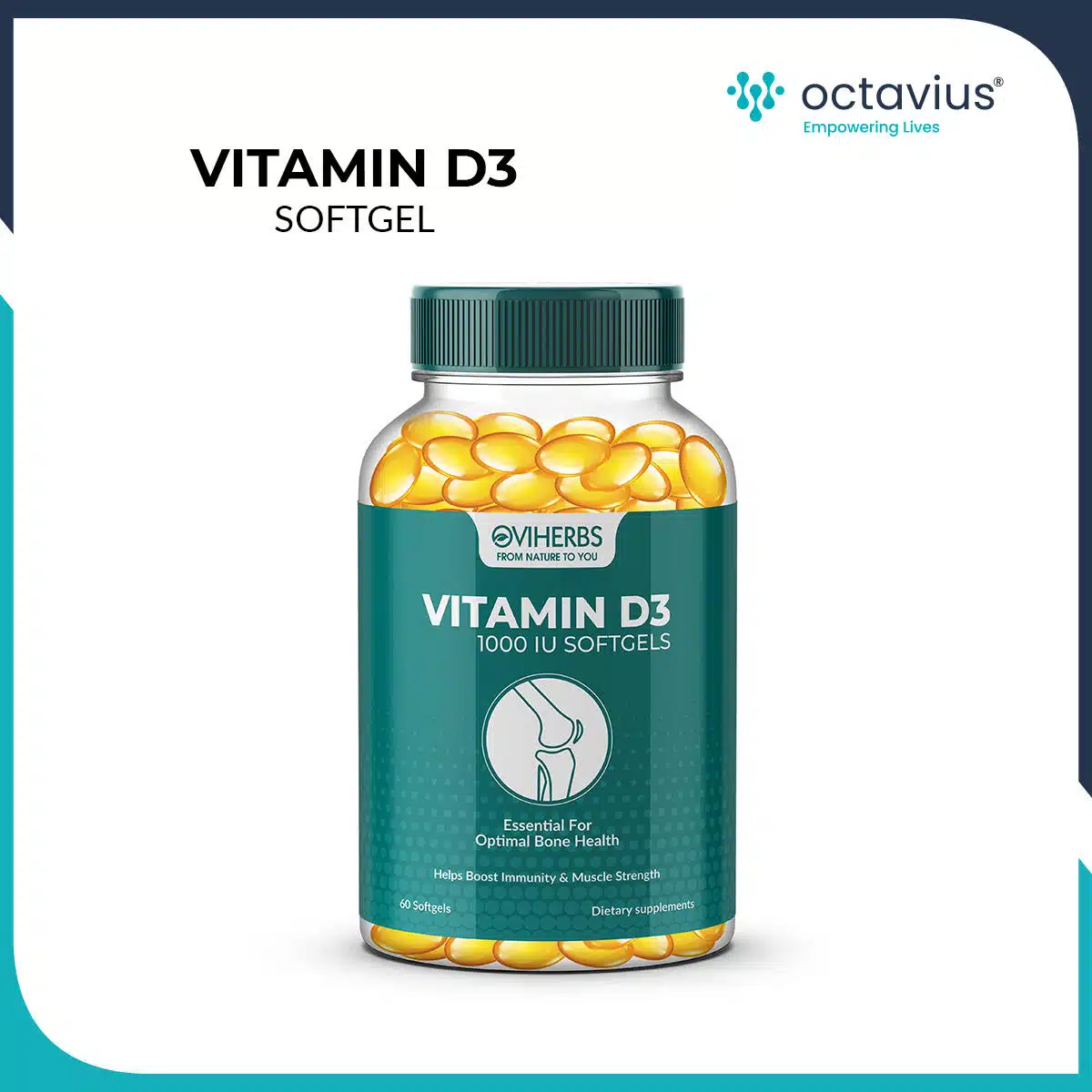 Vitamin D3 Softgels: Cholecalciferol Softgels for Bone Health & Calcium Support