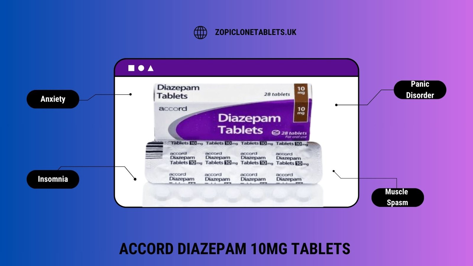 Buy Accord Diazepam 10mg tablets next day delivery online