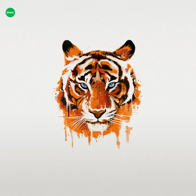 I will make tiger head logo design for your business