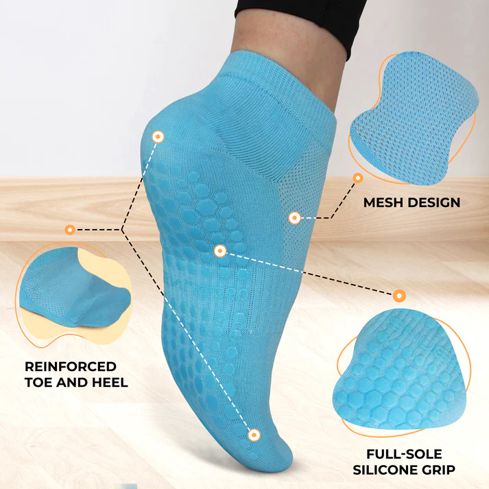Socks With Grips on the Bottom for Everyday Safety