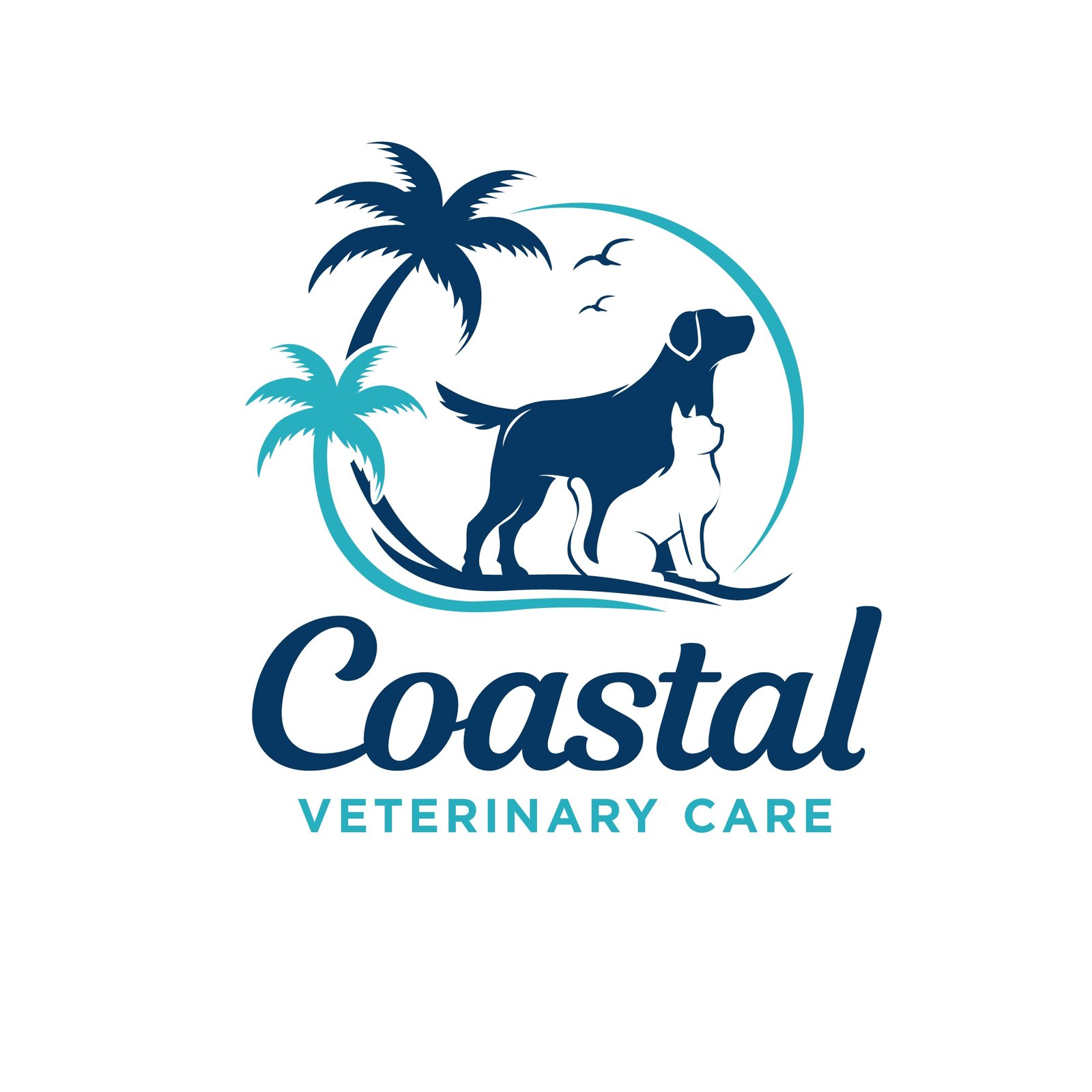 I will do modern animal dog pet care veterinary logo