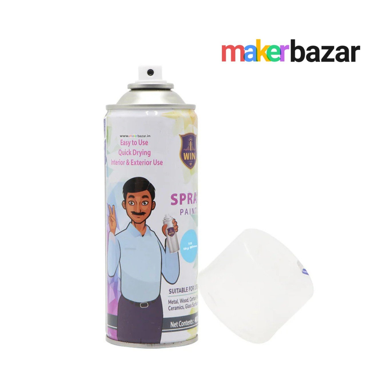 Spray Paint Bottle 400ml / 275gms – Smooth Finish | MakerBazar
