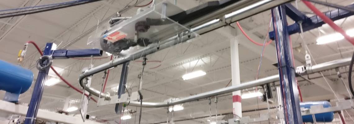 Overhead Enclosed Track Conveyor