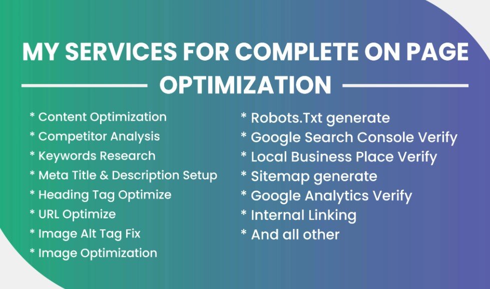 I Will Do the Best On-Page SEO Optimization for Your Website