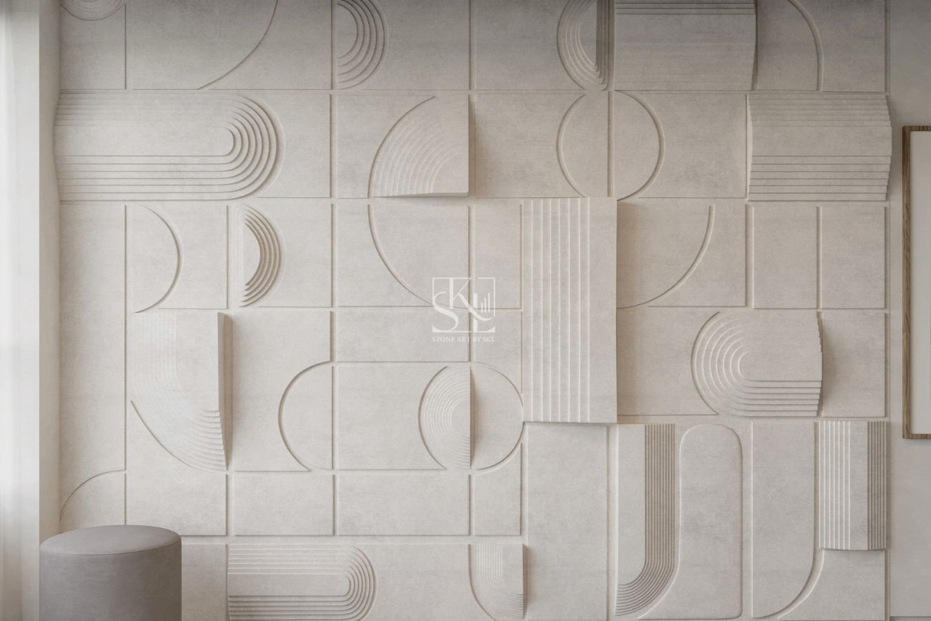 Modern Abstract Art Decorative Wall Cladding by Stone Art By SKL