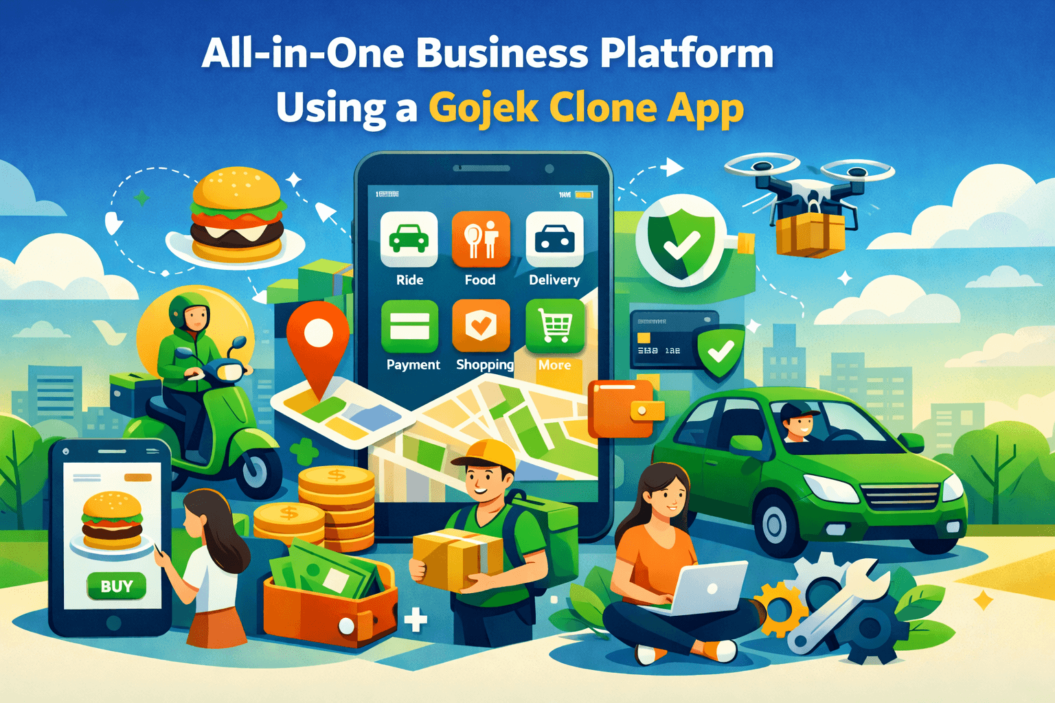 All-in-One Business Platform Using a Gojek Clone App