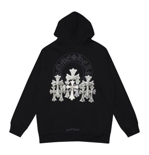 Chrome-Hearts-Hoodie-Multiple-Cross-–-Black