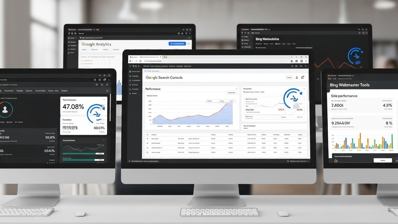 I will google search console, analytics, bing webmaster tool update