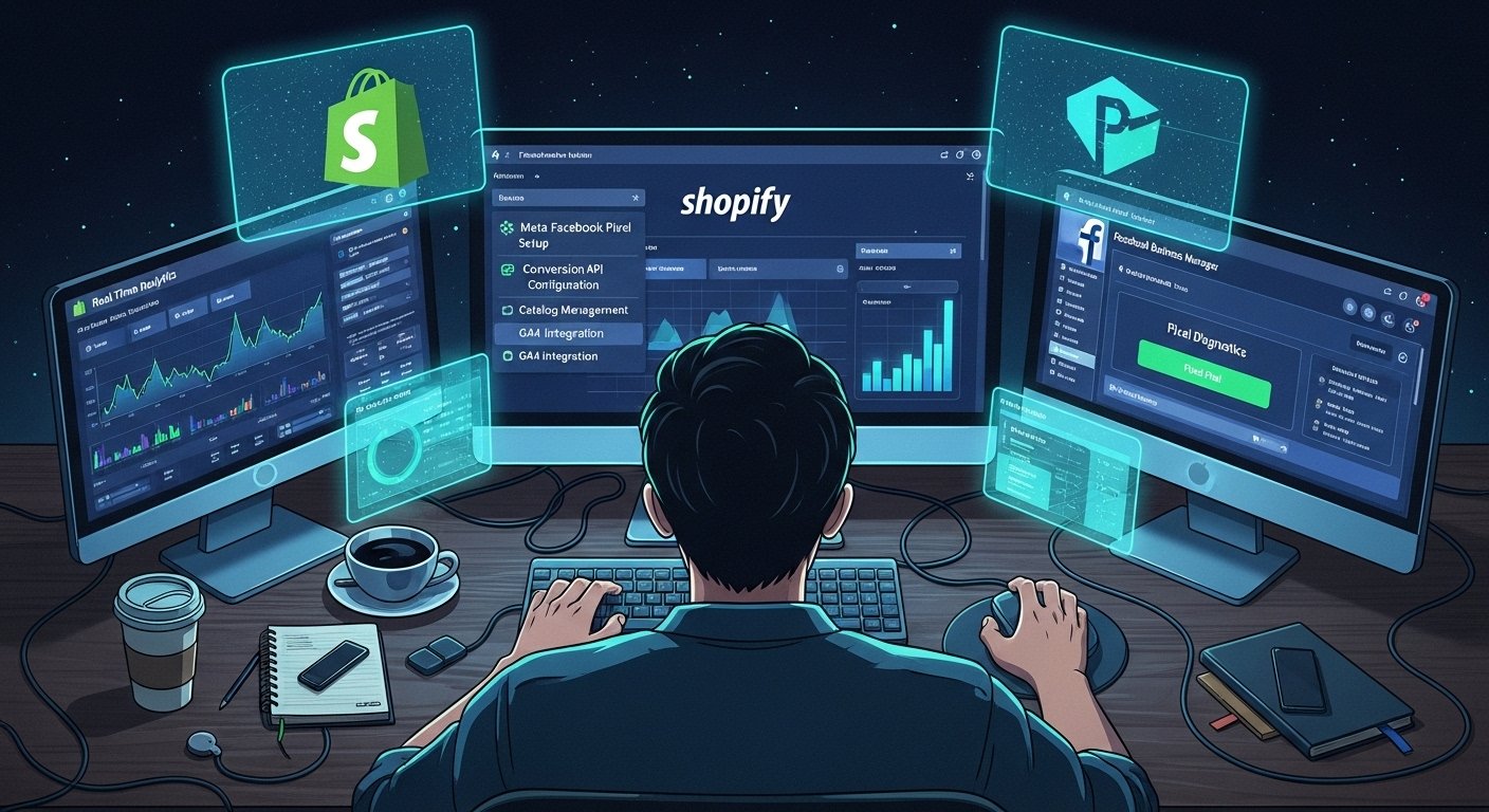 I Will Setup Meta Facebook Pixel, Shopify Conversion API, Catalog & GA4