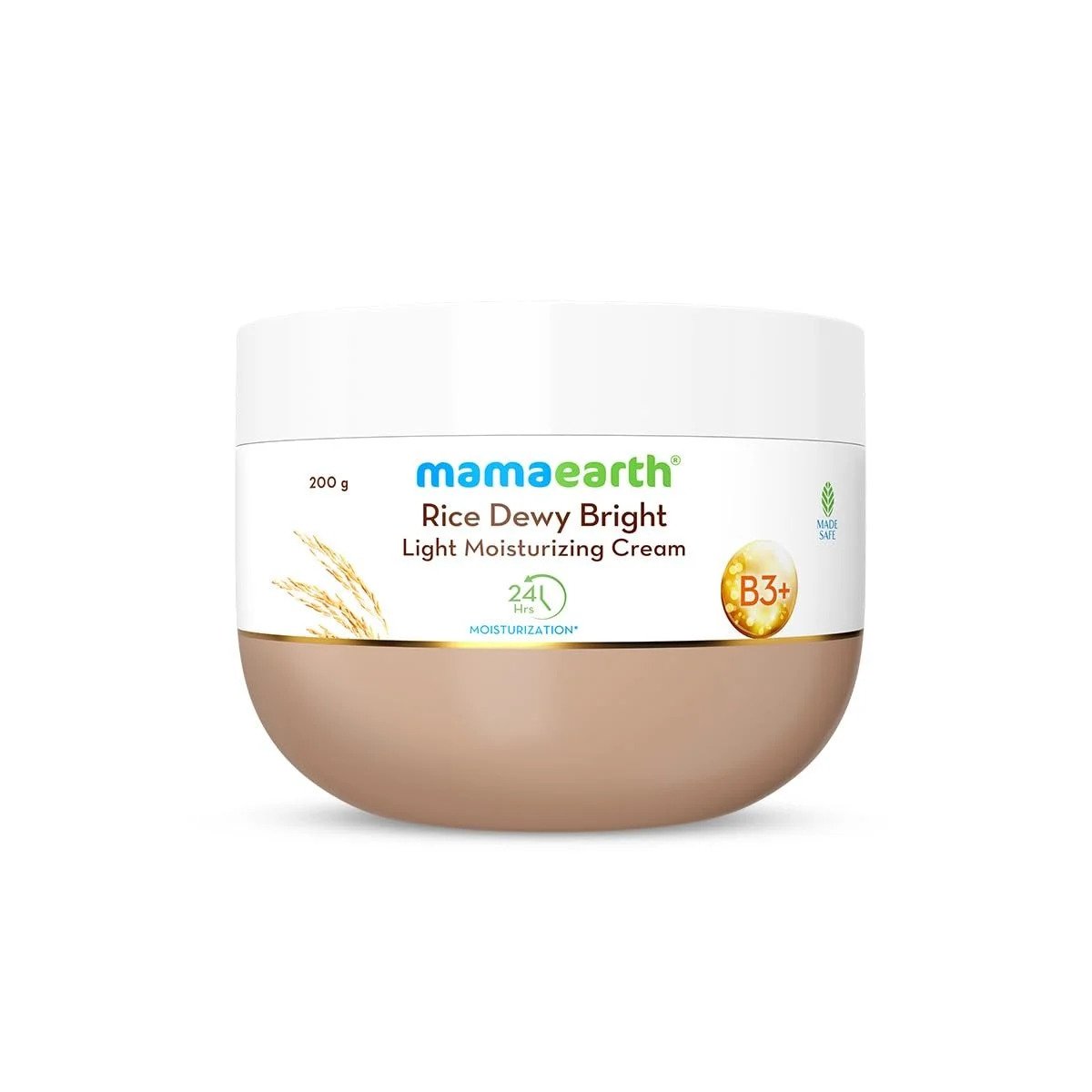 Mamaearth Rice Dewy Bright Light Moisturizing Cream for Soft, Smooth Hair