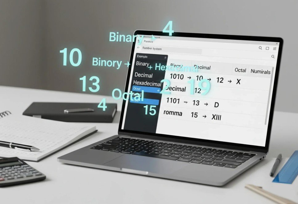 Advanced Numeral Systems Converter for Binary Decimal Hex Roman Values