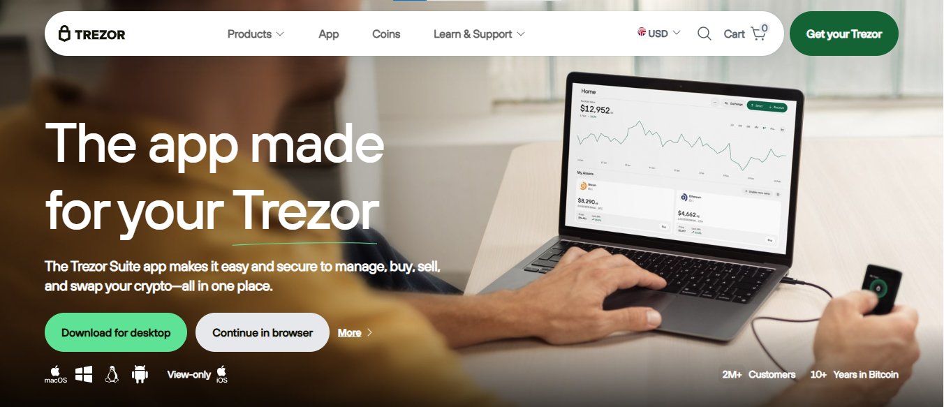 Trezor Suite – Manage All Your Digital Assets Interface