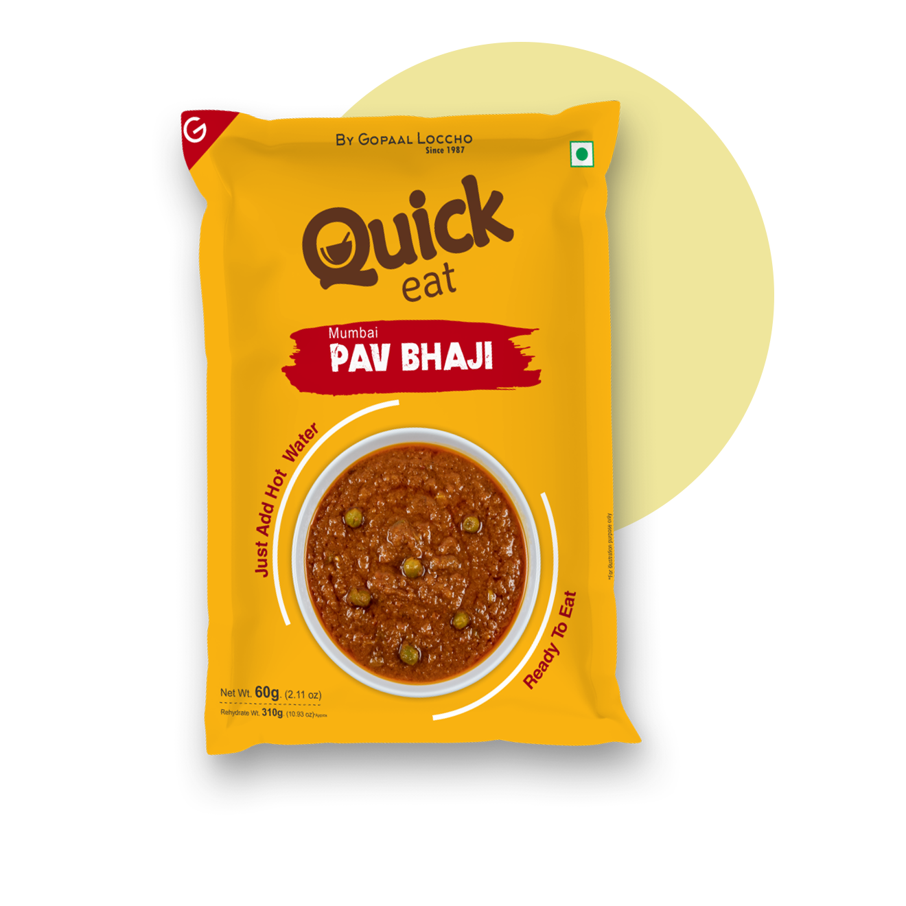 Ready to Eat Mumbai Pav Bhaji, 60g – Add Just Hot Water