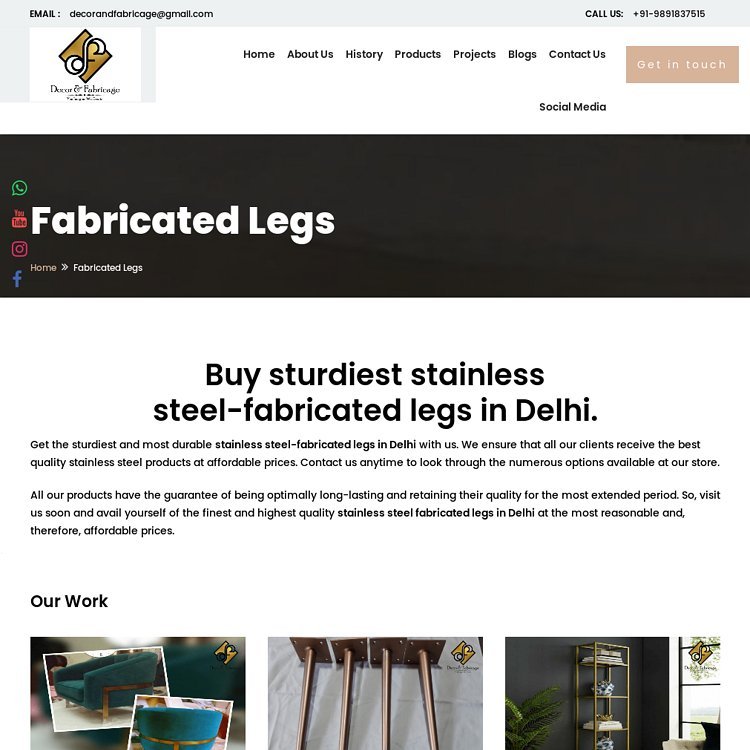Stainless Steel Fabrication Company in Delhi – Décor and Fabricage