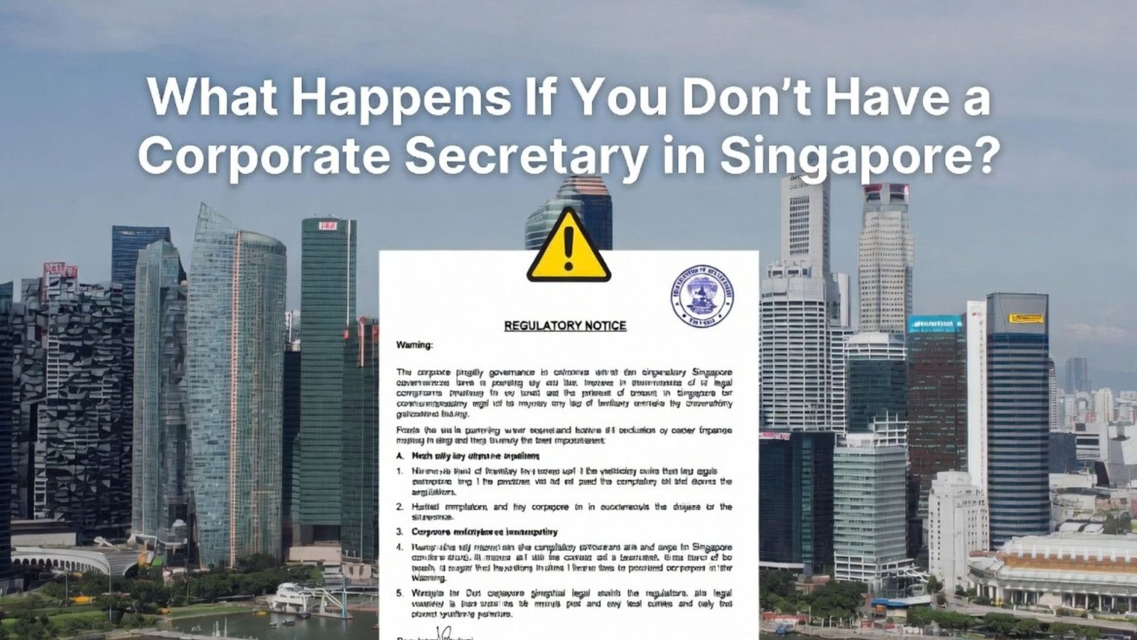 What Happens If You Don’t Have a Corporate Secretary in Singapore?