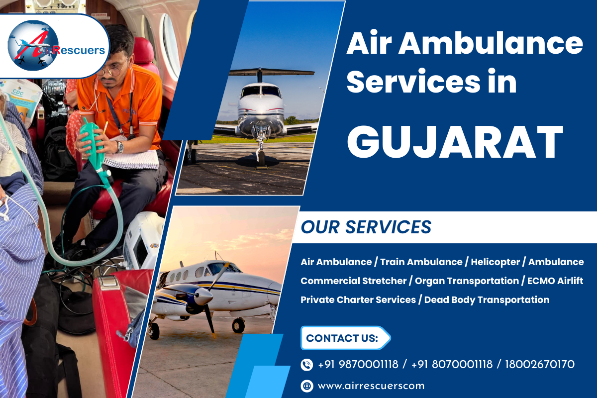 Air Ambulance Gujarat – 24/7 Emergency Medical Transport