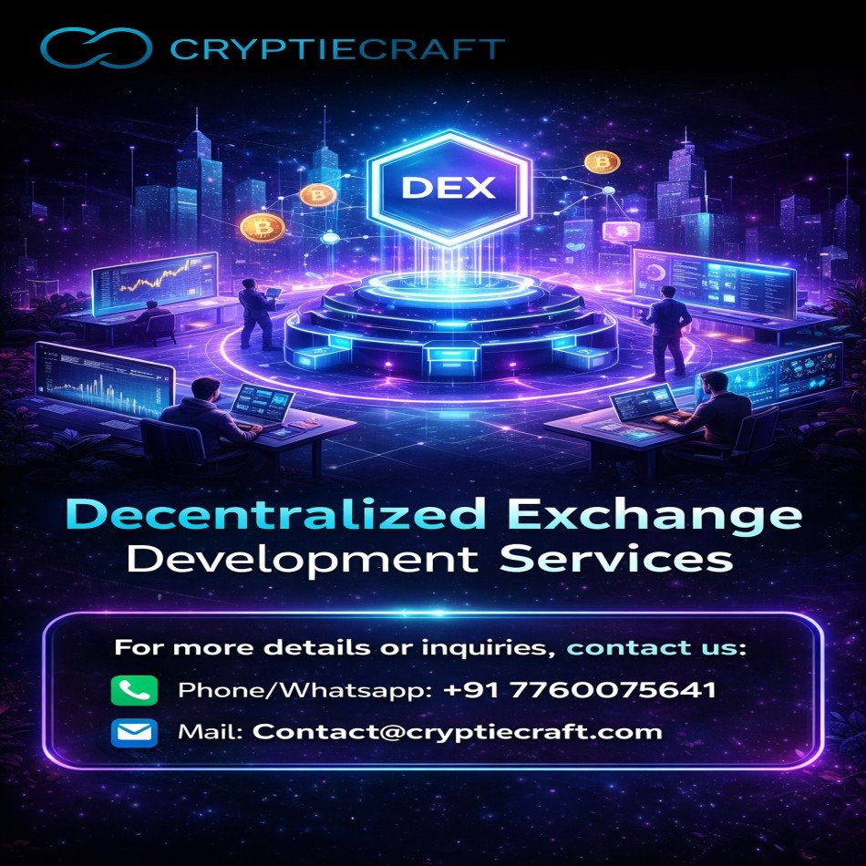 Decentralized Exchange Development Services By Cryptiecraft