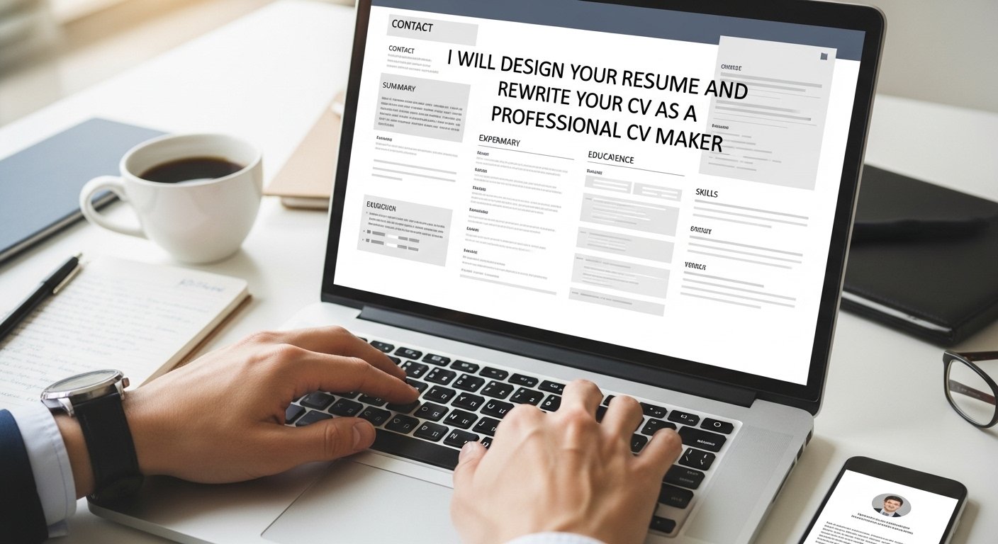 I Will Design & Rewrite Your Resume / CV as a Professional CV Maker