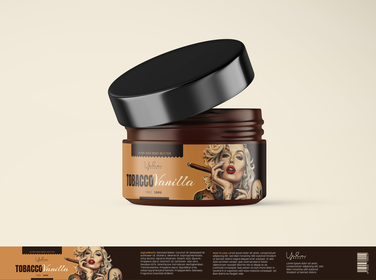 I will make cosmetic skincare product label and packaging design