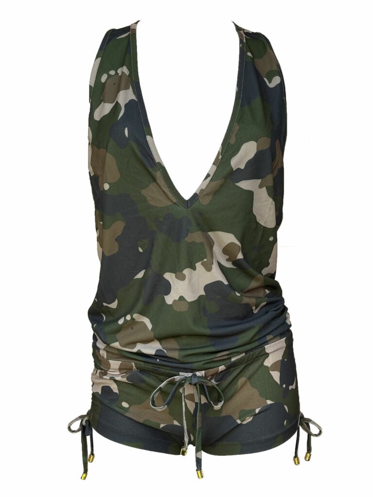 Bold & Stylish Camouflage Bikini for a Fierce Beach Look
