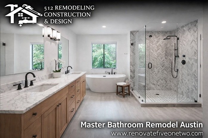 512 Remodeling Construction & Design – Leading Master Bathroom Remodel Austin Co