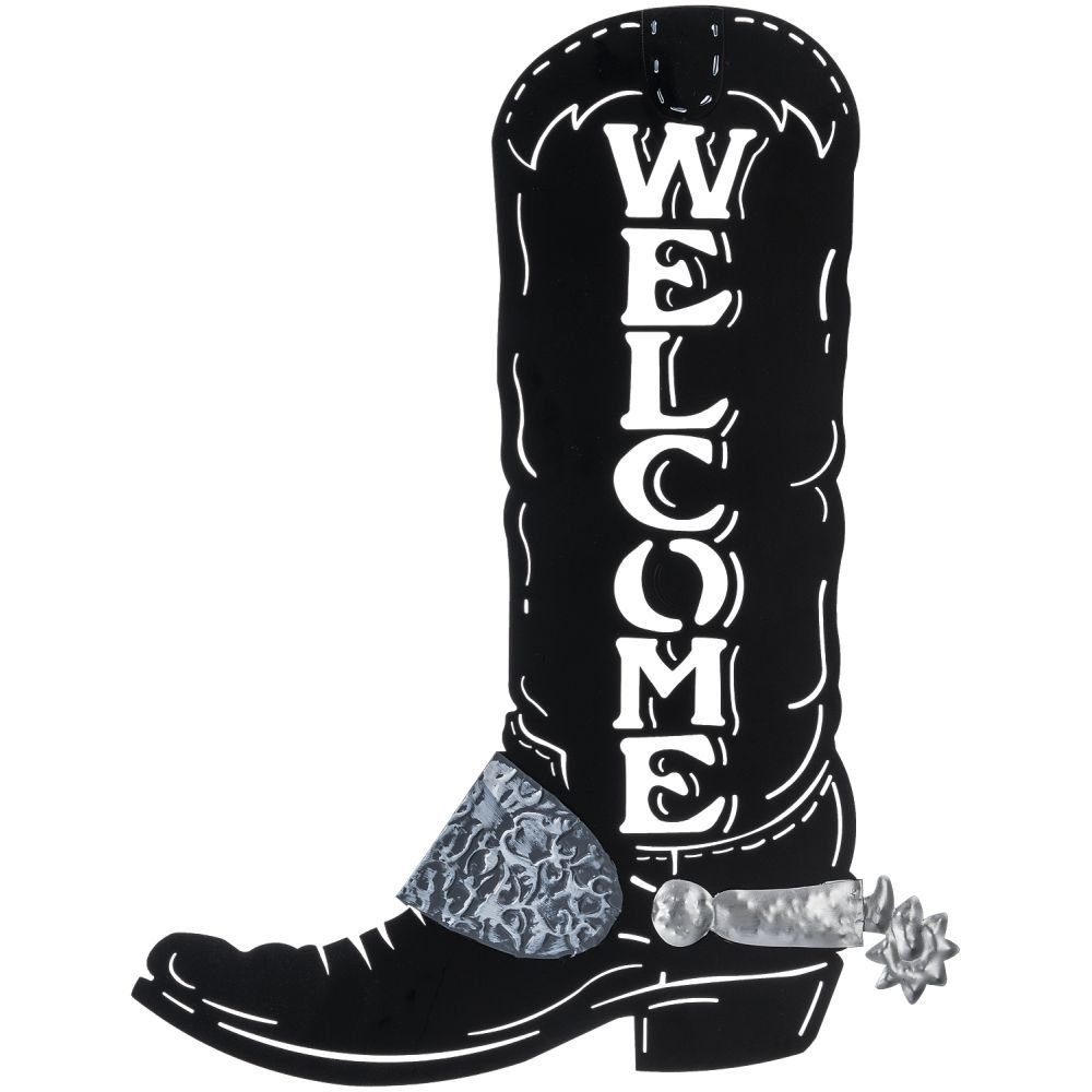 Rustic Cowboy Boot Welcome Sign for Western Home Decor |Custom Horse Signs
