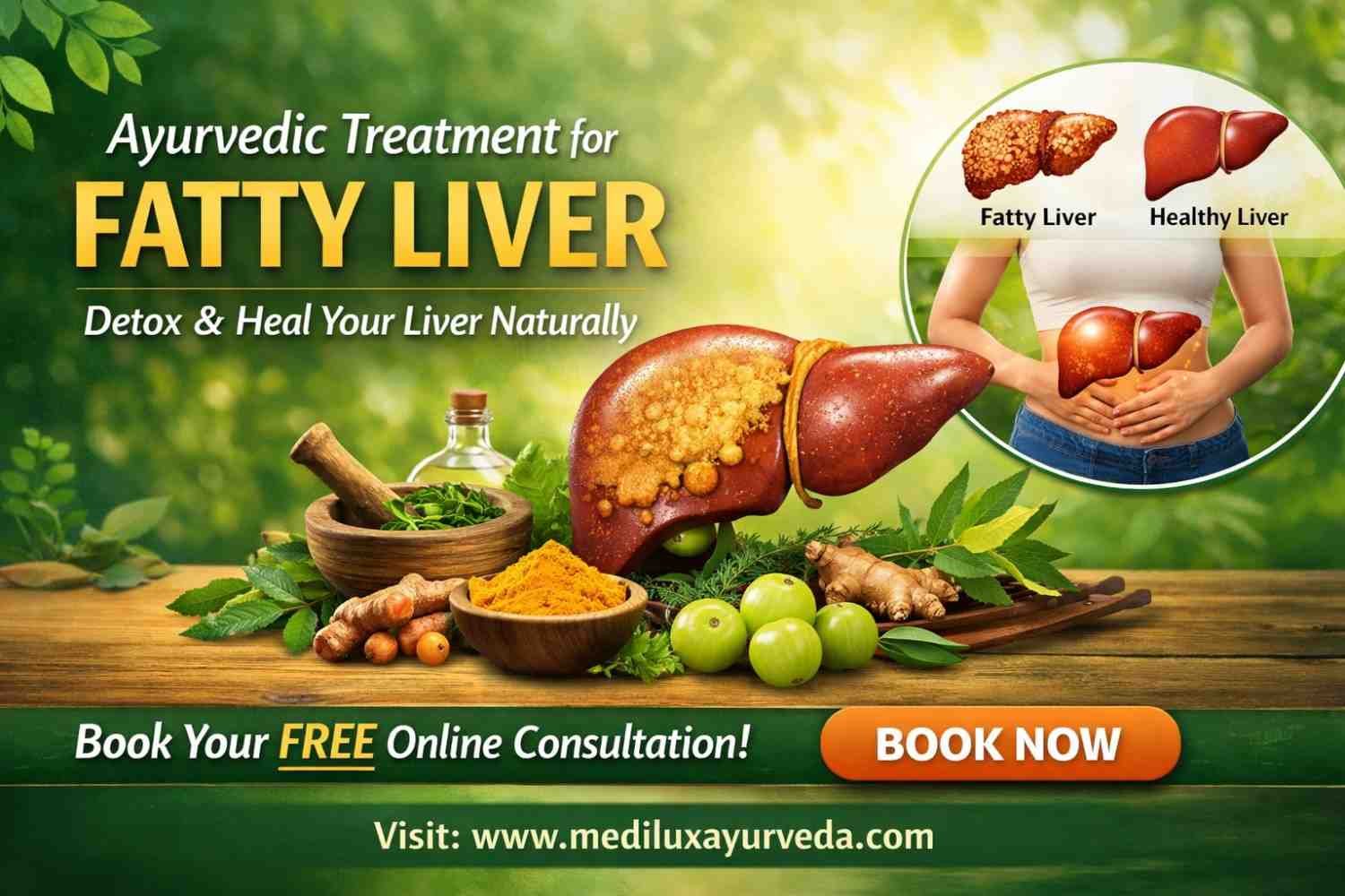 Ayurvedic Treatment for Fatty Liver | Natural Healing – MediLux Ayurveda USA