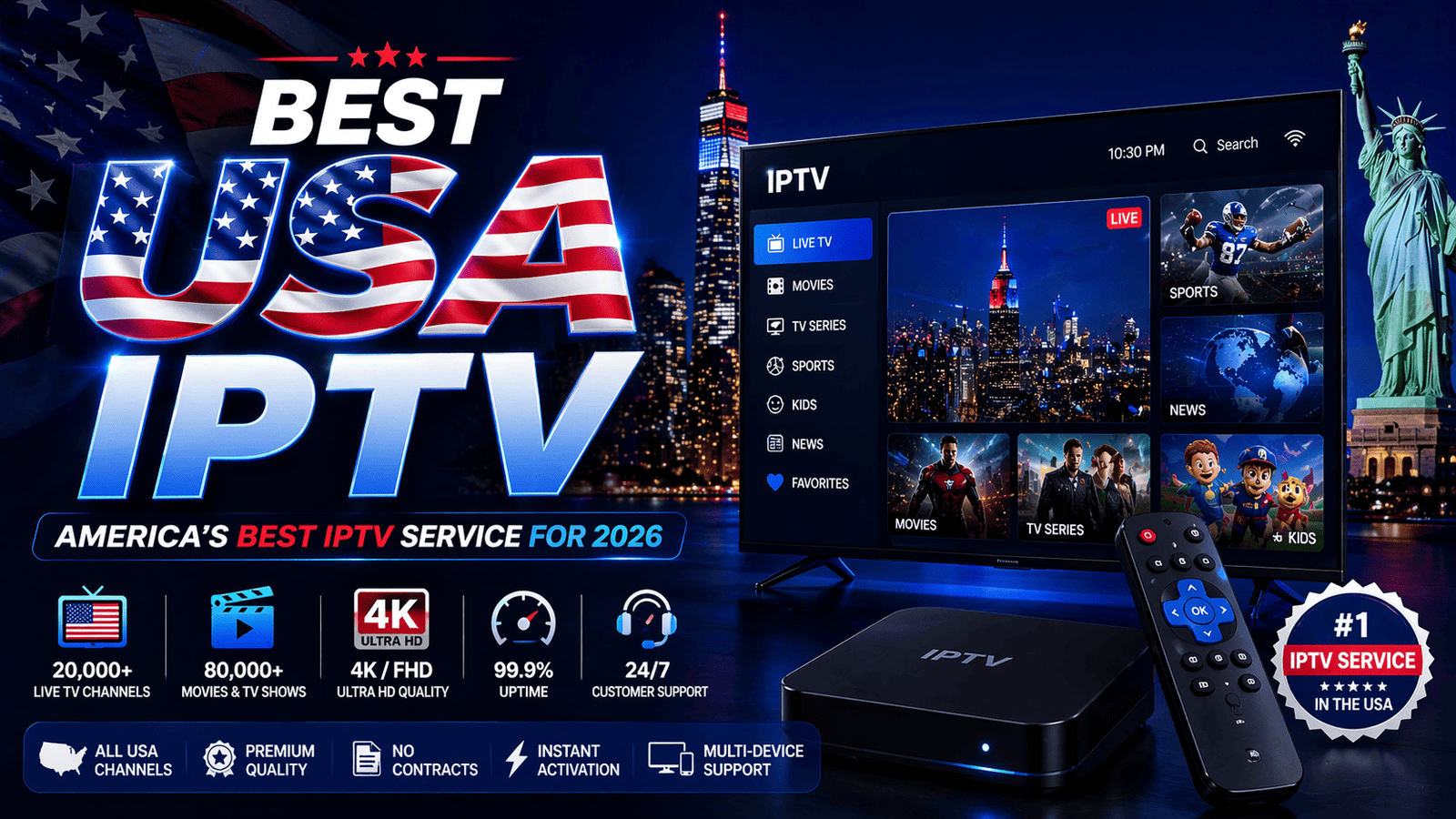 Best USA IPTV Services in 2026 – Affordable, Reliable & High-Quality Streaming