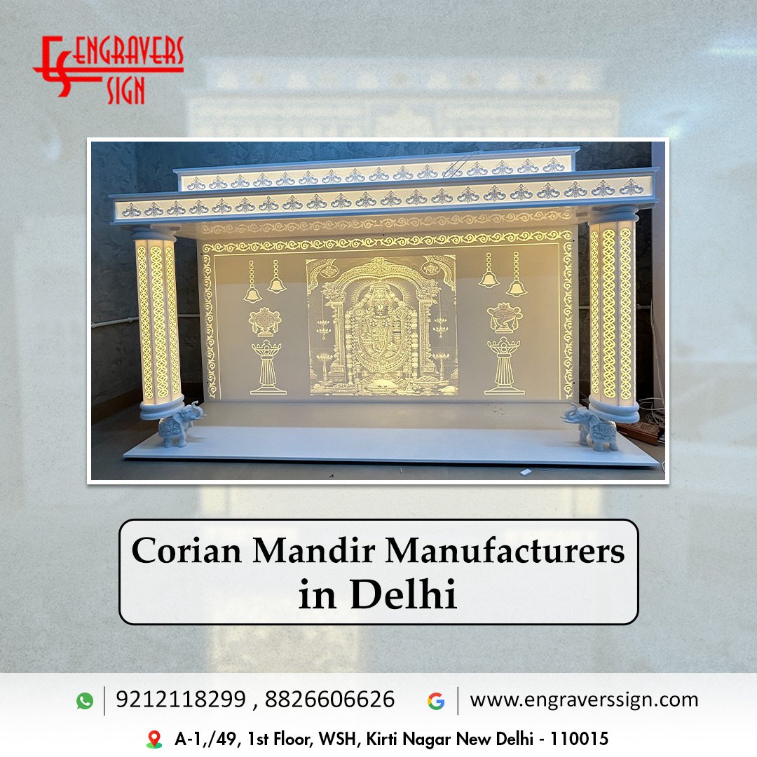 Corian Mandir Manufacturers in Delhi for Elegant Designs
