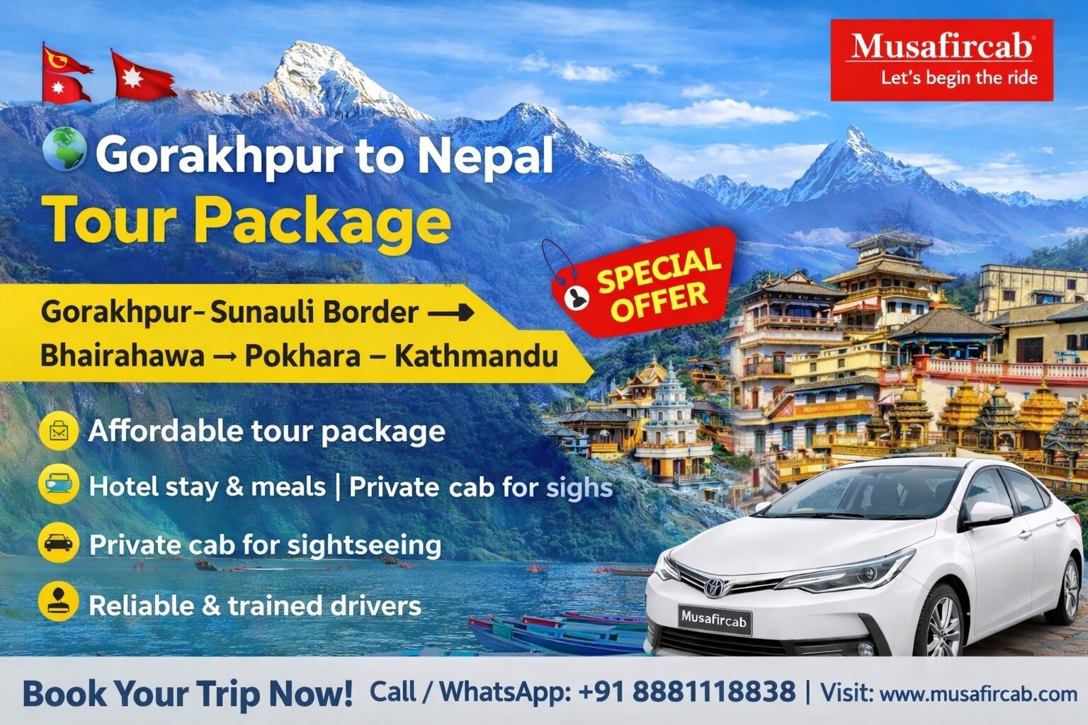 Gorakhpur to Nepal Tour Package – Special Departure Offer