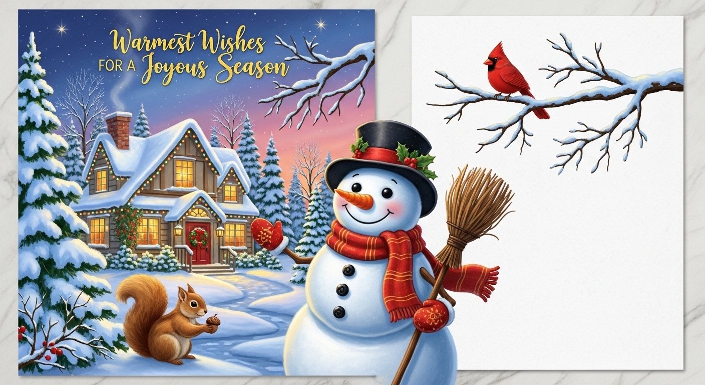 Amazing Christmas Greeting Holiday Card Design Service for Unique Celebrations