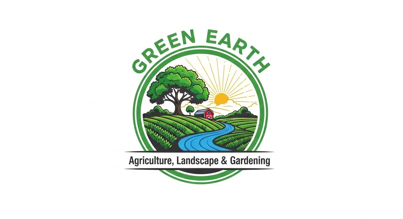 I will design green agriculture landscape gardening logo for your business