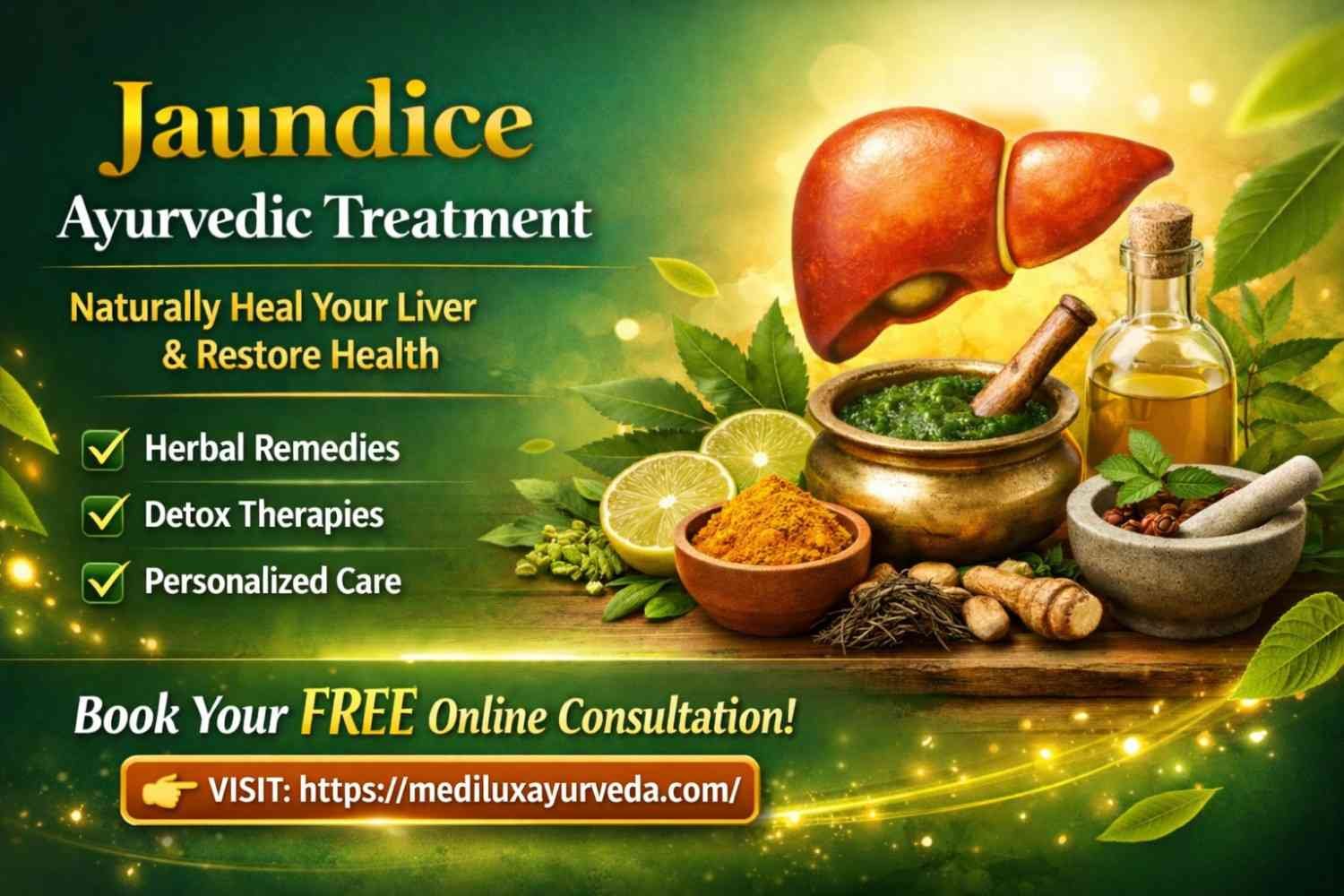 Jaundice Ayurvedic Treatment | Herbal Liver Support – MediLux Ayurveda USA