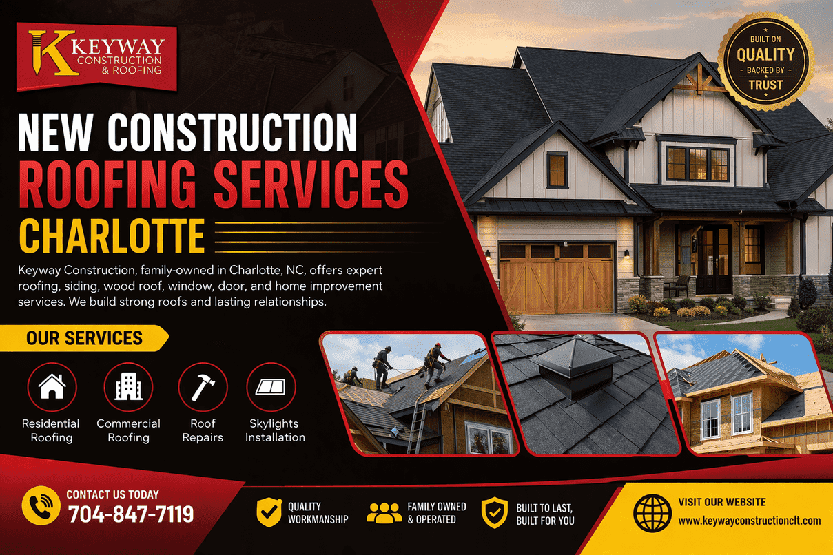 New Construction Roofing Services Charlotte | Keyway Construction & Roofing