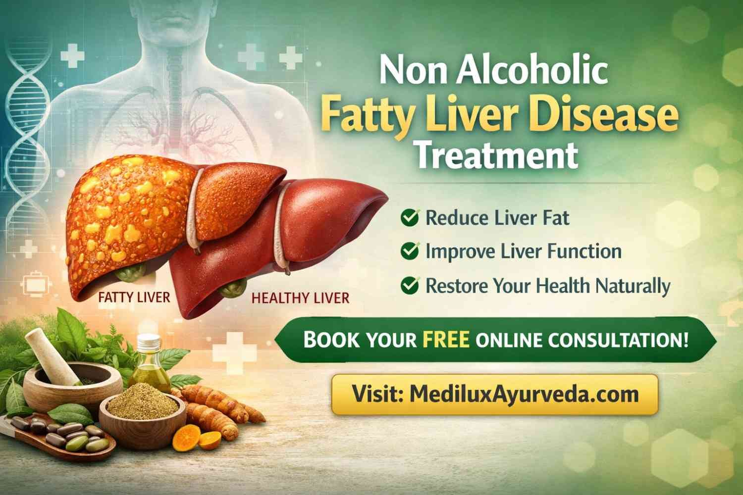 Non Alcoholic Fatty Liver Disease Treatment | Herbal Care – MediLux Ayurveda