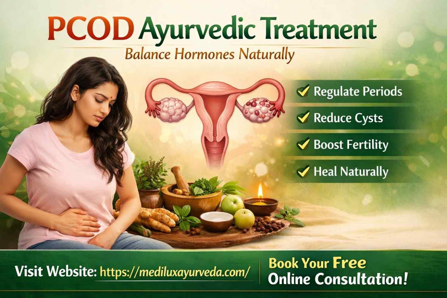 PCOD Ayurvedic Treatment | MediLux Ayurveda USA