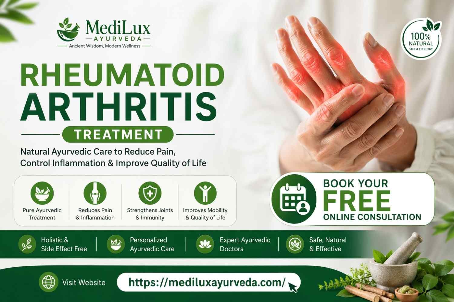 Rheumatoid Arthritis Treatment | Natural Relief – MediLux Ayurveda USA