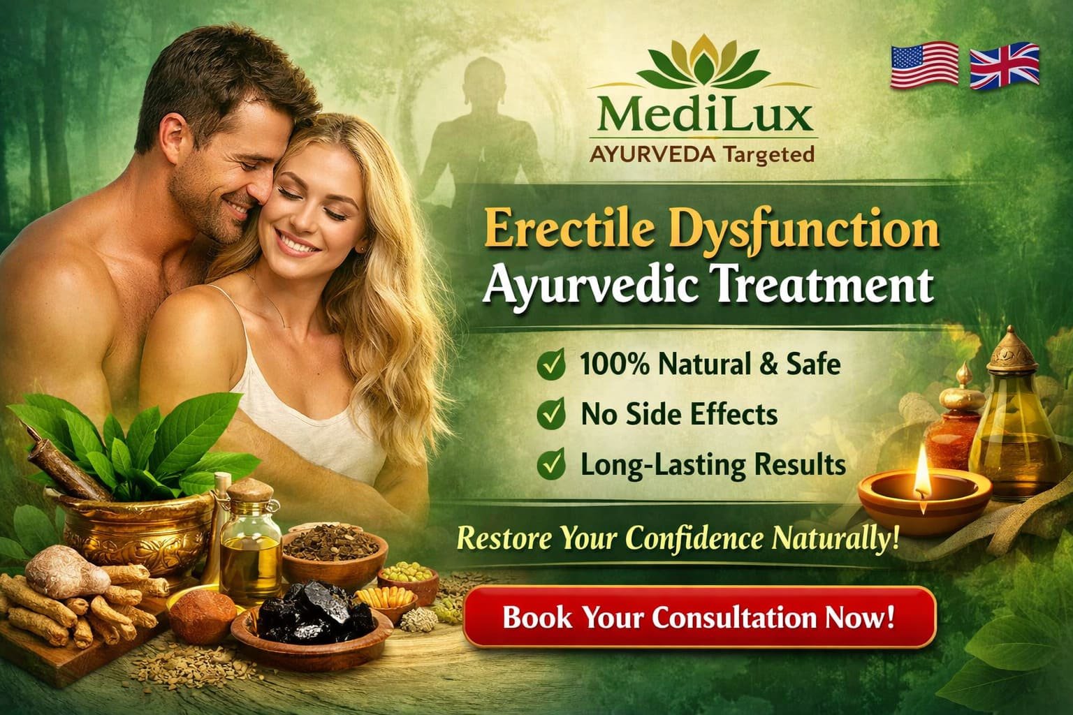 Erectile Dysfunction Ayurvedic Treatment |MediLux Ayurveda