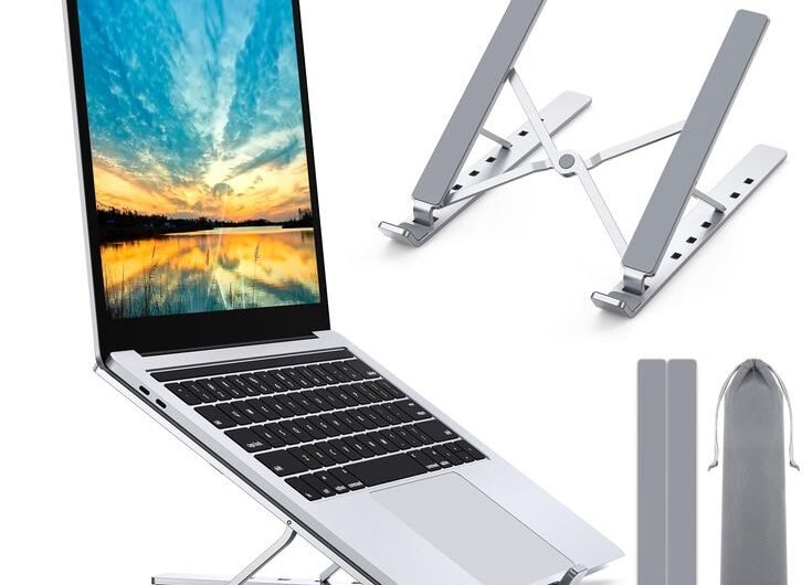 ♥【Adjustable-Ergonomic】5-heights-of-the-laptop…