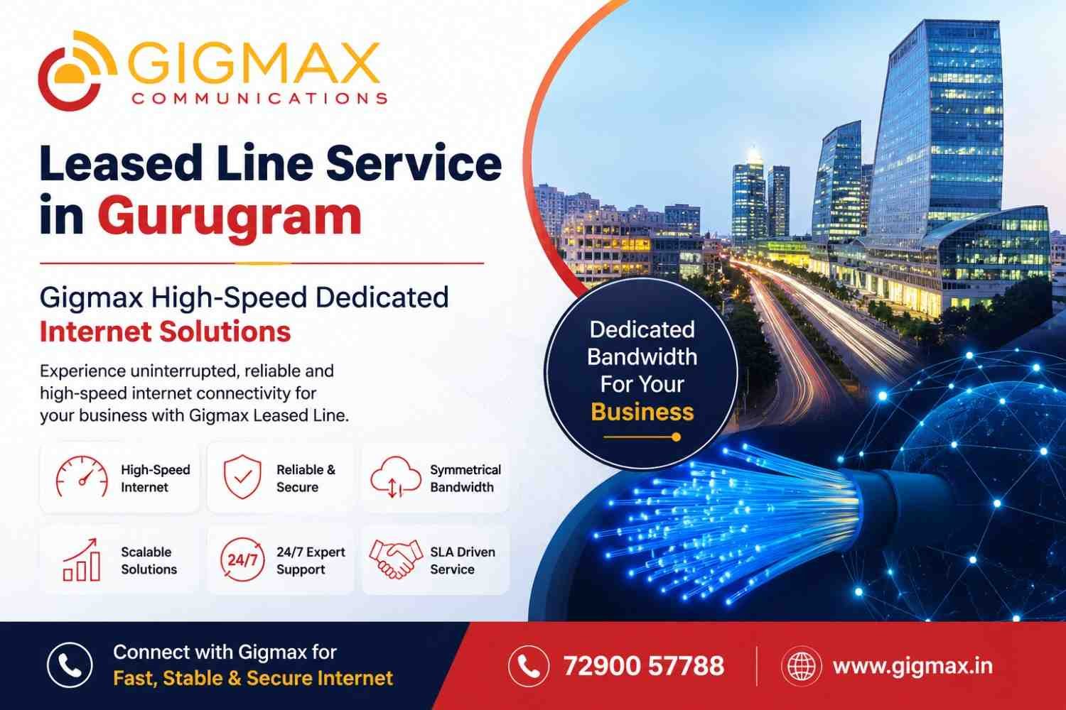 Leased Line Service in Gurugram – Gigmax High-Speed Dedicated Internet Solutions
