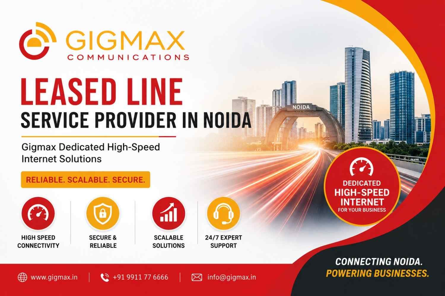 Leased Line Service Provider in Noida – Gigmax Dedicated High-Speed Internet