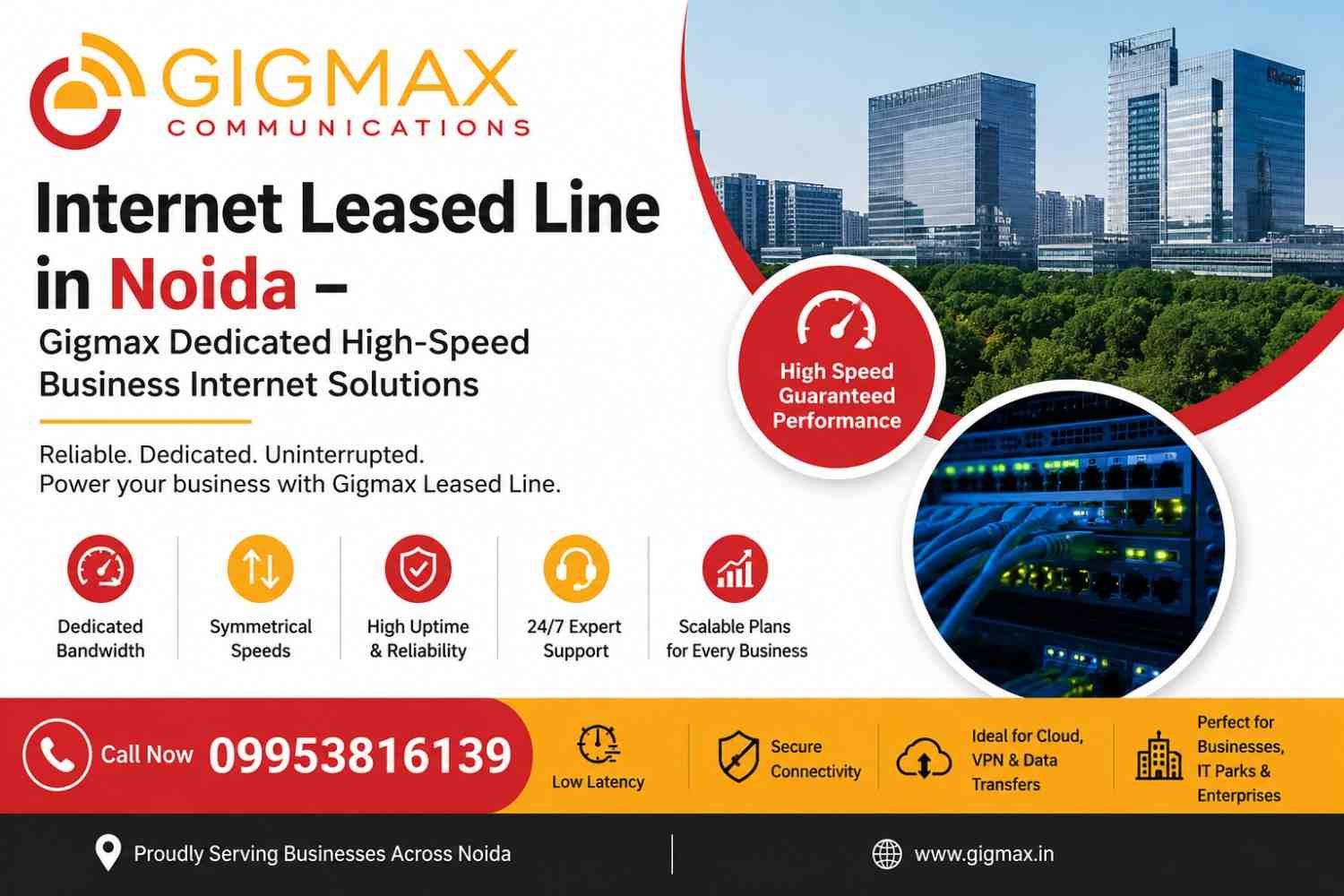 Internet Leased Line in Noida – Gigmax Dedicated High-Speed Business Internet So