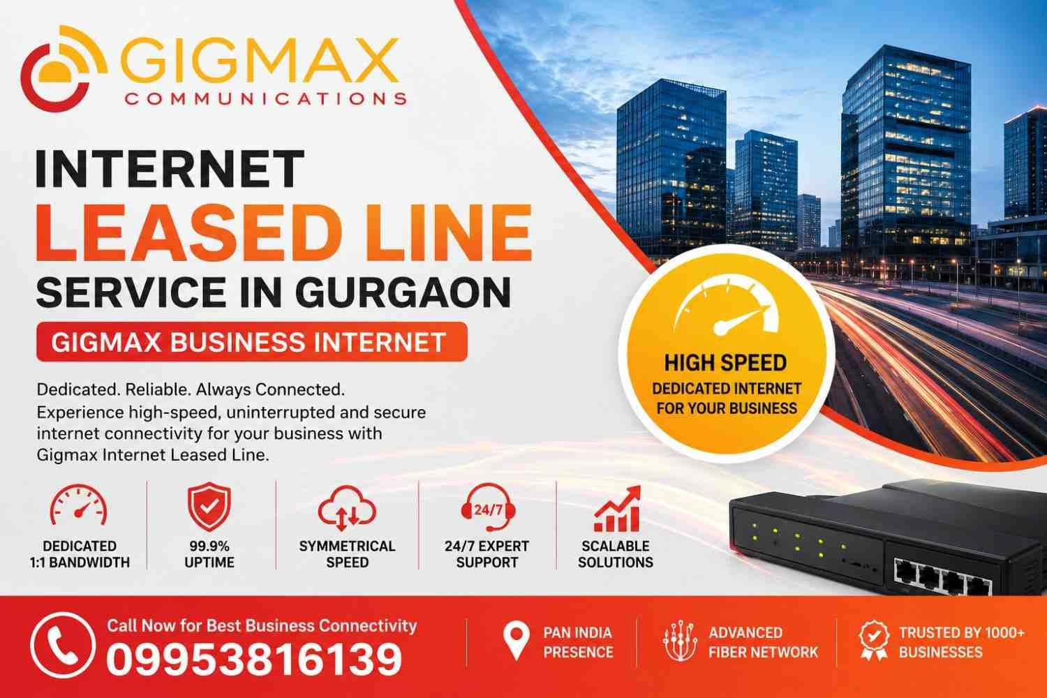 Internet Leased Line Service in Gurgaon Gigmax Business Internet