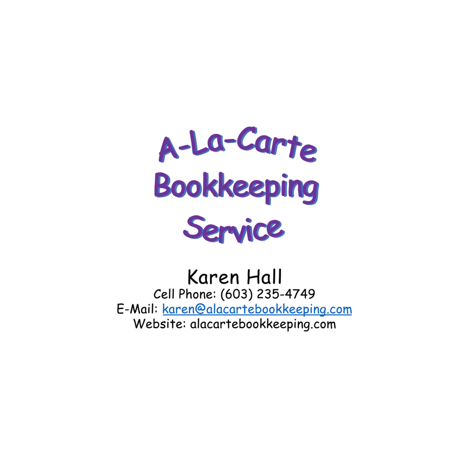 A-La-Carte Bookkeeping Services