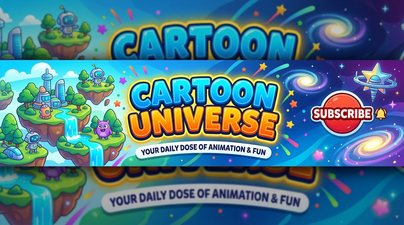 I Will Design Creative Cartoon YouTube Channel Banner in Any Style